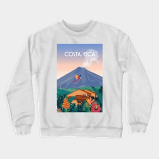 costa rica travel poster Crewneck Sweatshirt